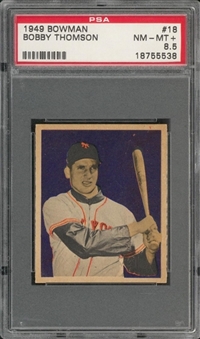 1949 Bowman #18 Bobby Thomson - PSA NM-MT+ 8.5